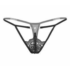 String Avec Bijou 190219 - Noir