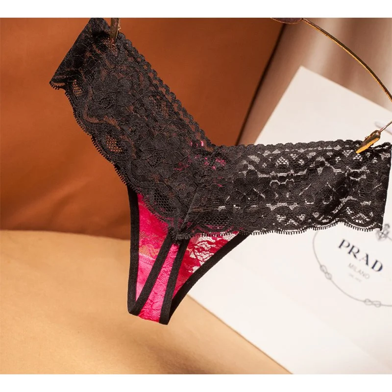 String Avec Ceinture Dentelle Et Bijou 1902217 - Rose – Image 2