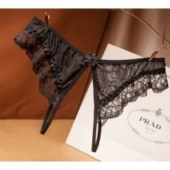 Shorty Ouvert Avec Volants 1902221 - Noir