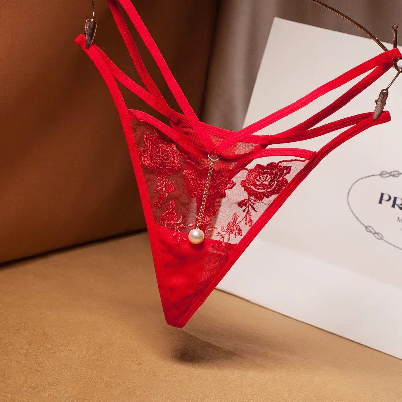 String Dentelle Et Bijou 2102243 - Rouge