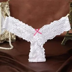 Tanga En Dentelle 8015 - Blanc