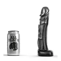 Gode Réaliste All Black 22 Cm - AB02