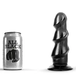 Plug Anal En Spirale All Black 17 Cm - AB40