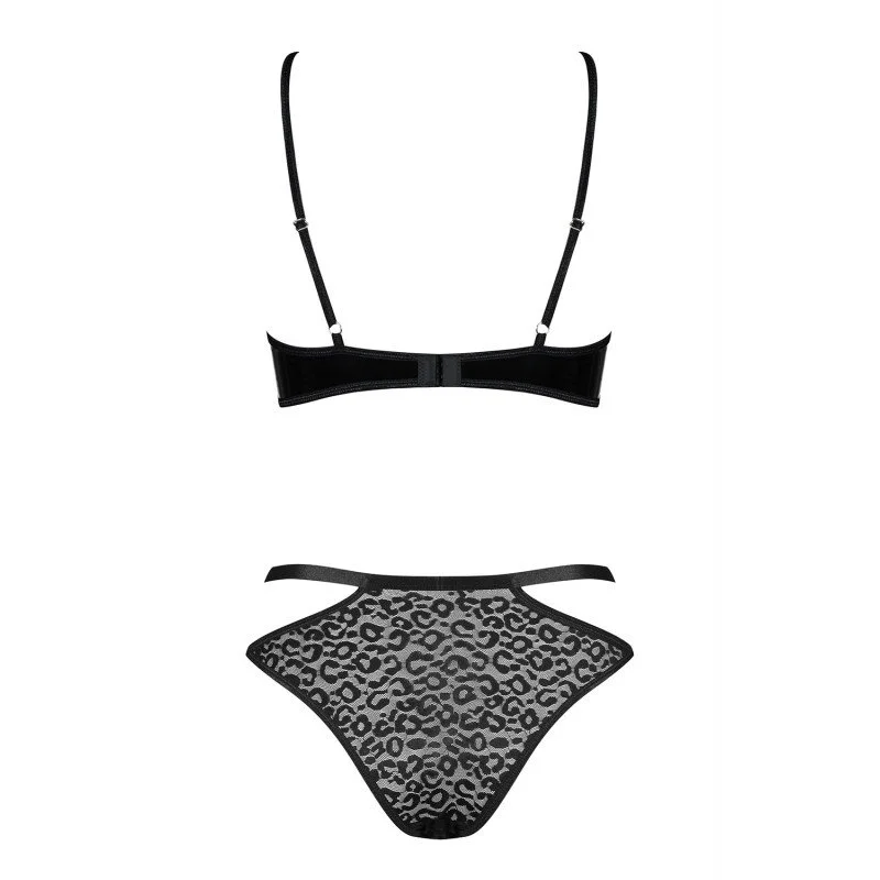 Ensemble Vinyle Et Motifs Panthère Bagirela - Noir – Image 3