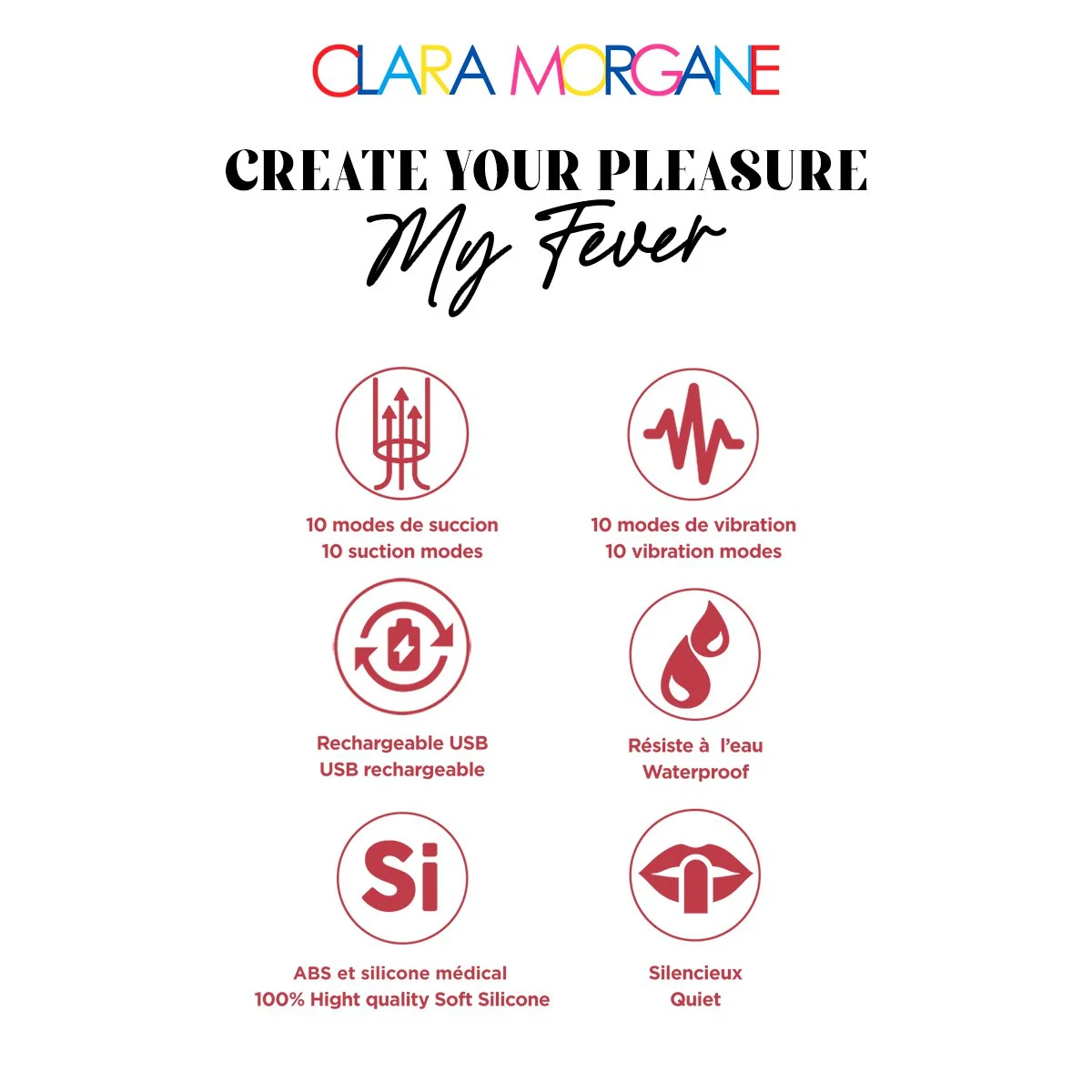 Stimulateur Clitoridien Et Vibromasseur My Fever - Rose â Image 3