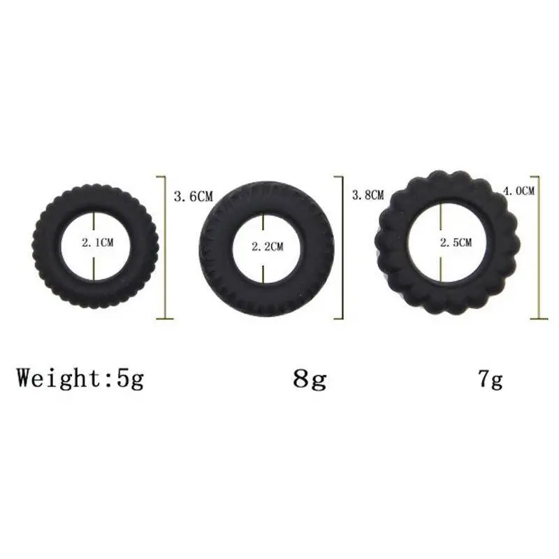 Pack De 3 Cockrings En Silicone â Image 3