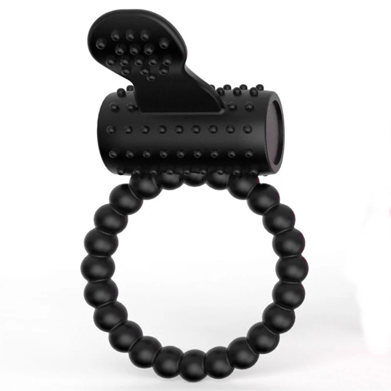 Cockring Vibrant Tongue - Noir