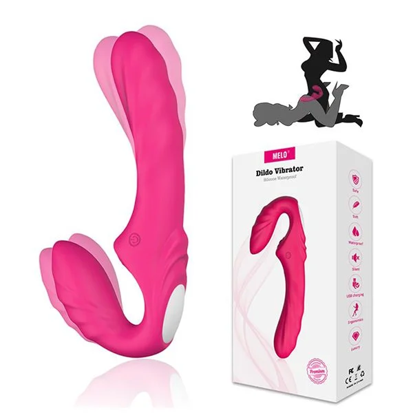 Double Gode Sans Ceinture Vibrant Melo