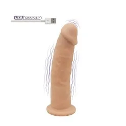 Vibromasseur Réaliste Double Densité Silexd Chair - 17,5 Cm