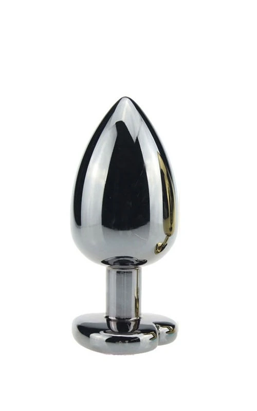 Plug MĂ©tal Avec Bijou Coeur Rouge - S â Image 2