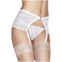 Porte-jarretelles Dentelle CR-3618 - Blanc