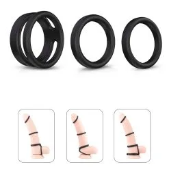 Pack De 3 Cockrings En Silicone
