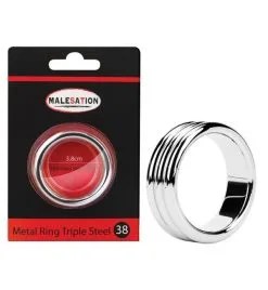 Metal Ring Triple Steel - 3,8 Cm