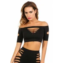 Top Ajouré 9904 - Noir