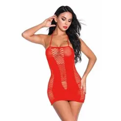 Robe Résille W319 - Rouge