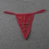 String Sexy Motifs Floraux 190D00 - Rouge